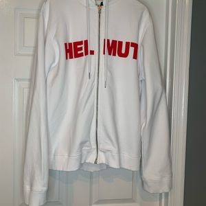 Helmet Lang white hoodie sz XL